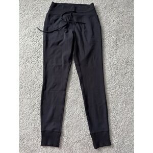 Avalanche Athleisure Joggers Black Ribbed Waistband Drawstring Pockets Women's M